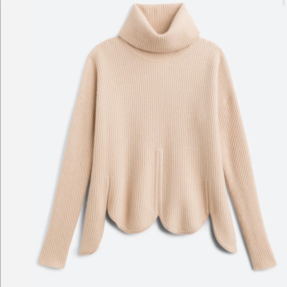 CHLOE KRISTYN Anna Scallop Hem Sweater wool/cashmere size S